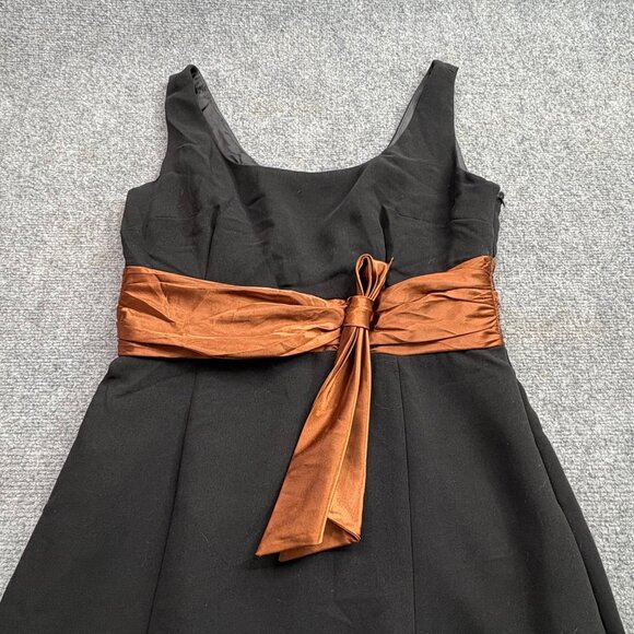 Jessica Howard Dress 12 Black Copper Waist‎ Tie New Years Eve Event Party Prom - Picture 2 of 14